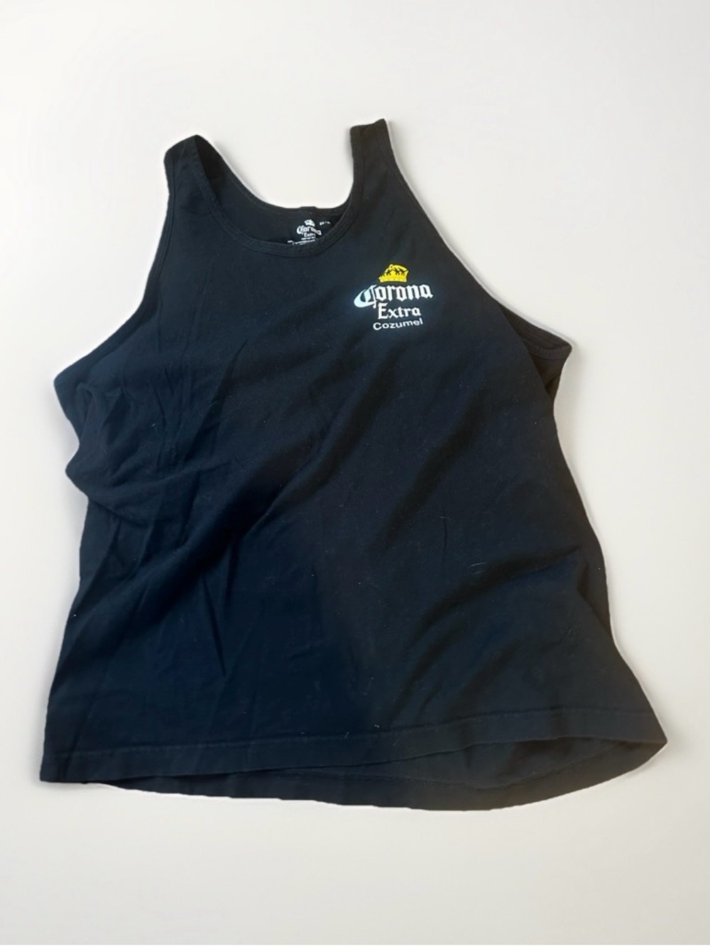 Corona Extra Cozumel Black Tank Top with Small Logo